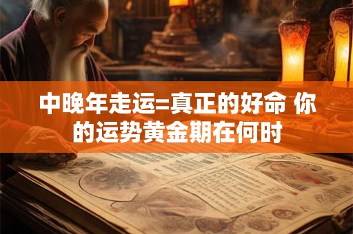 中晚年走运=真正的好命 你的运势黄金期在何时