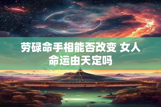 劳碌命手相能否改变 女人命运由天定吗