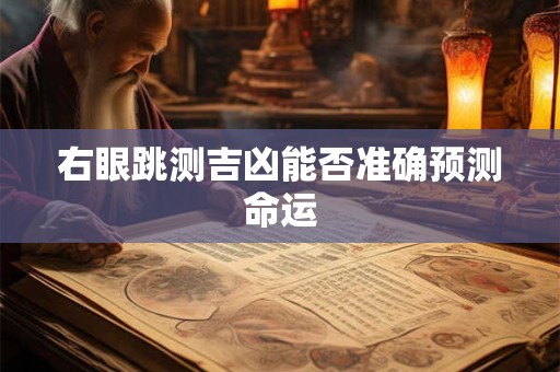 右眼跳测吉凶能否准确预测命运
