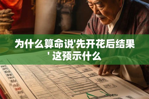 为什么算命说'先开花后结果' 这预示什么
