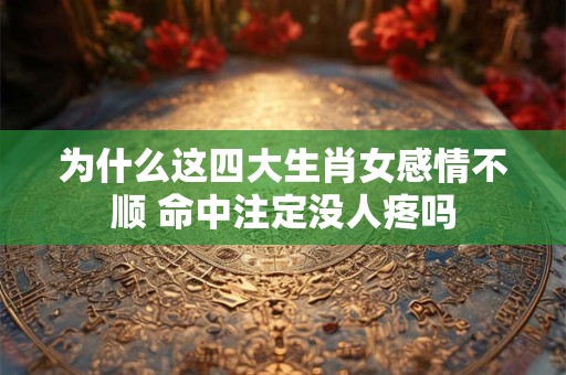 为什么这四大生肖女感情不顺 命中注定没人疼吗
