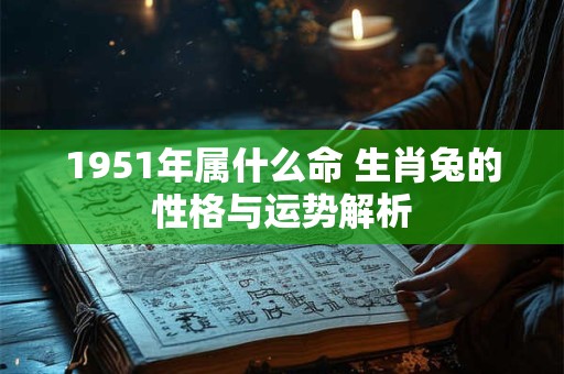 详细阅读:1951年属什么命 生肖兔的性格与运势解析 1951年属什么命 生肖兔的性格与运势解析