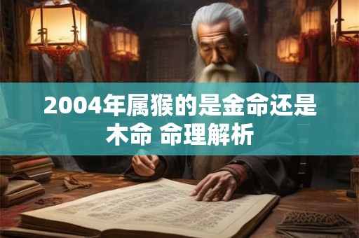 2004年属猴的是金命还是木命 命理解析