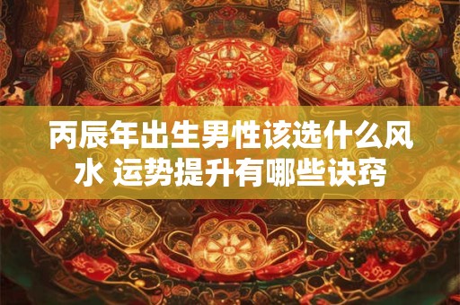 丙辰年出生男性该选什么风水 运势提升有哪些诀窍