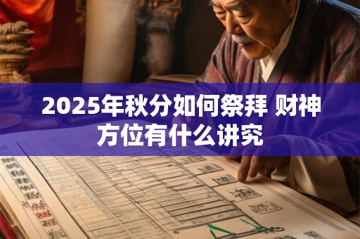 2025年秋分如何祭拜 财神方位有什么讲究