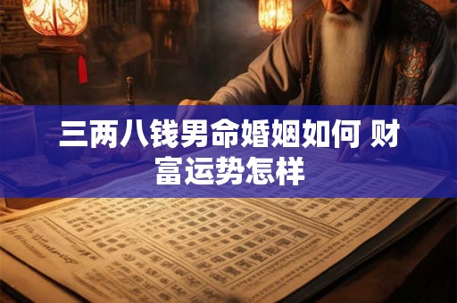 三两八钱男命婚姻如何 财富运势怎样