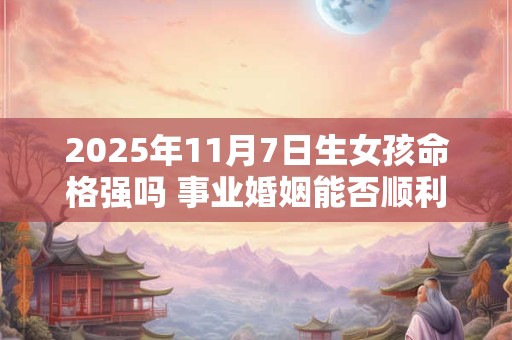 2025年11月7日生女孩命格强吗 事业婚姻能否顺利