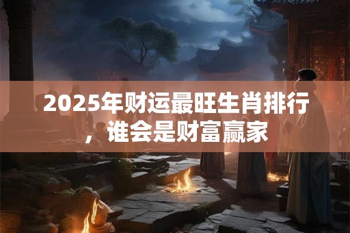 2025年财运最旺生肖排行，谁会是财富赢家