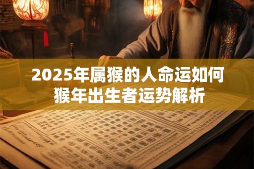2025年属猴的人命运如何 猴年出生者运势解析