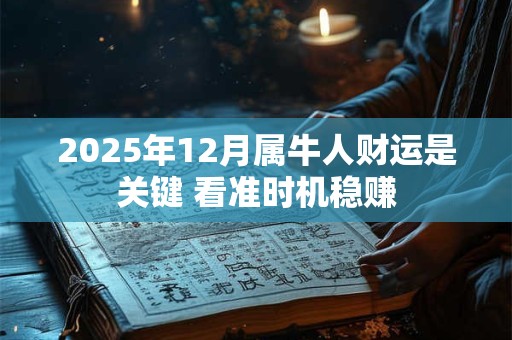 2025年12月属牛人财运是关键 看准时机稳赚