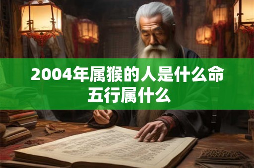 2004年属猴的人是什么命 五行属什么