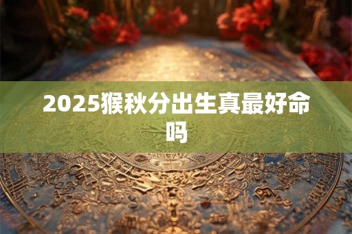 2025猴秋分出生真最好命吗