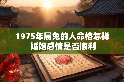 1975年属兔的人命格怎样 婚姻感情是否顺利