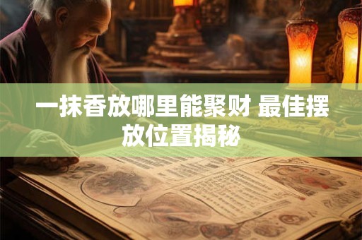 详细阅读:一抹香放哪里能聚财 最佳摆放位置揭秘 一抹香放哪里能聚财 最佳摆放位置揭秘