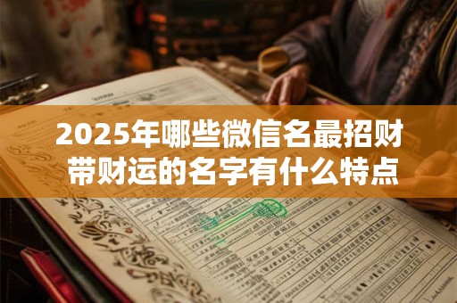 2025年哪些微信名最招财 带财运的名字有什么特点