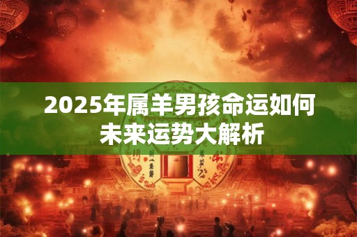 2025年属羊男孩命运如何 未来运势大解析