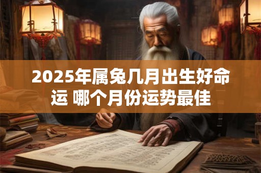 2025年属兔几月出生好命运 哪个月份运势最佳