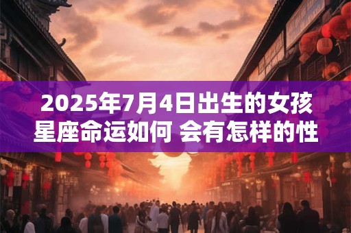 2025年7月4日出生的女孩星座命运如何 会有怎样的性格特点