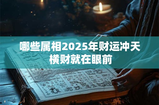 哪些属相2025年财运冲天 横财就在眼前