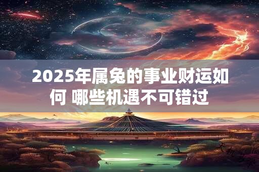 2025年属兔的事业财运如何 哪些机遇不可错过