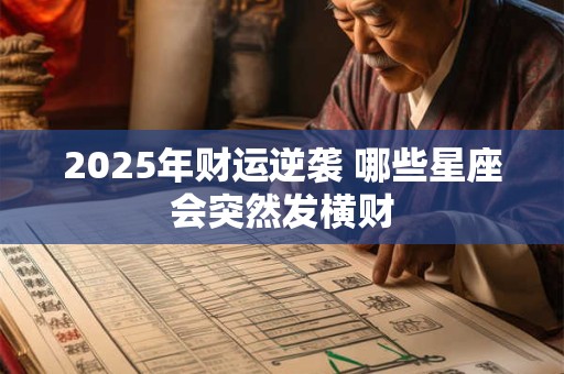 2025年财运逆袭 哪些星座会突然发横财