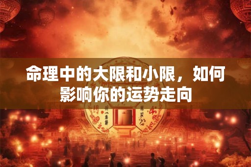 命理中的大限和小限，如何影响你的运势走向