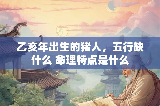 乙亥年出生的猪人，五行缺什么 命理特点是什么