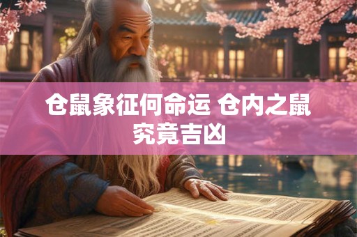 仓鼠象征何命运 仓内之鼠究竟吉凶
