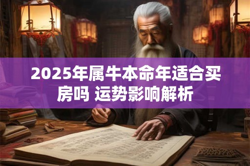 2025年属牛本命年适合买房吗 运势影响解析