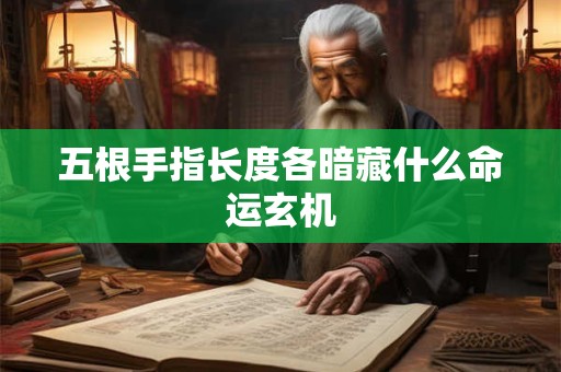 五根手指长度各暗藏什么命运玄机