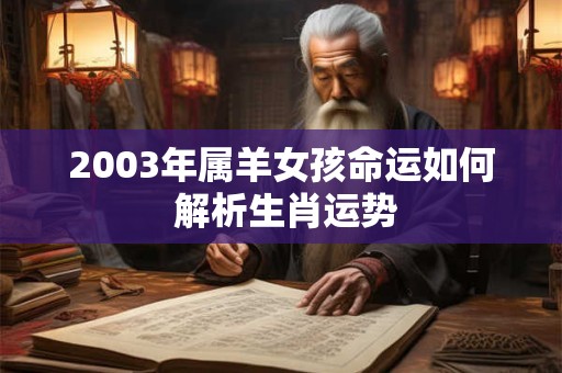 2003年属羊女孩命运如何 解析生肖运势 2003年属羊女孩命运如何 解析生肖运势