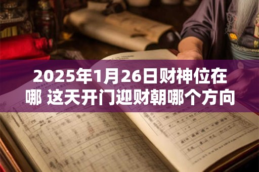 2025年1月26日财神位在哪 这天开门迎财朝哪个方向