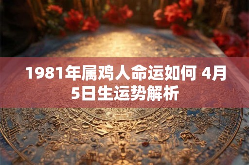 1981年属鸡人命运如何 4月5日生运势解析