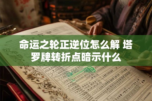 命运之轮正逆位怎么解 塔罗牌转折点暗示什么
