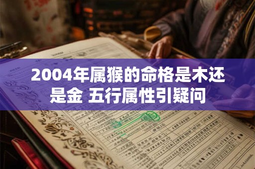 2004年属猴的命格是木还是金 五行属性引疑问