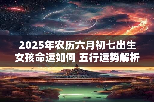 2025年农历六月初七出生女孩命运如何 五行运势解析
