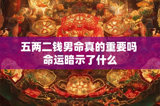 五两二钱男命真的重要吗 命运暗示了什么