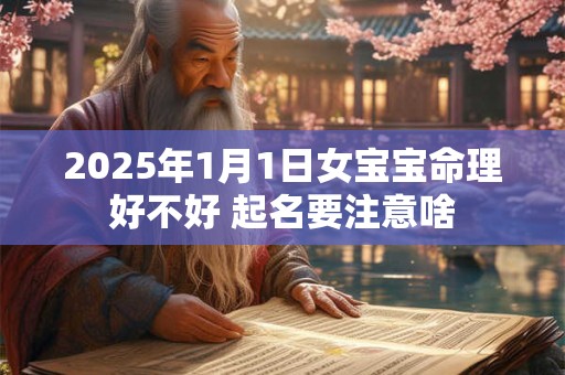 2025年1月1日女宝宝命理好不好 起名要注意啥
