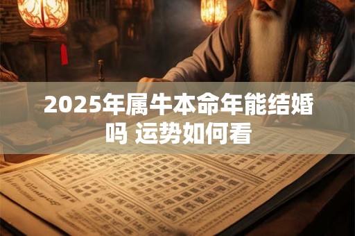 2025年属牛本命年能结婚吗 运势如何看