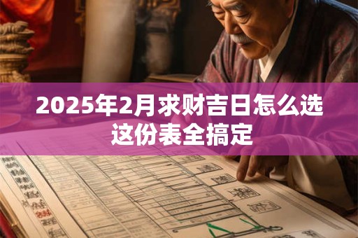 2025年2月求财吉日怎么选 这份表全搞定