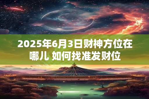 2025年6月3日财神方位在哪儿 如何找准发财位
