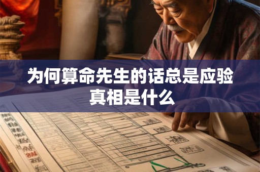 为何算命先生的话总是应验 真相是什么