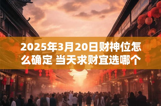 2025年3月20日财神位怎么确定 当天求财宜选哪个方向