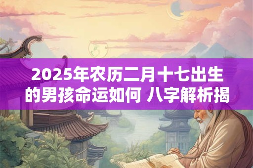 2025年农历二月十七出生的男孩命运如何 八字解析揭晓