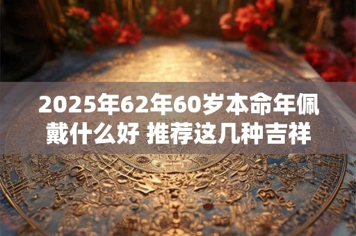 2025年62年60岁本命年佩戴什么好 推荐这几种吉祥物