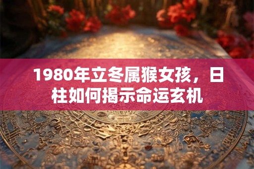 1980年立冬属猴女孩，日柱如何揭示命运玄机