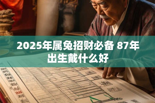 2025年属兔招财必备 87年出生戴什么好