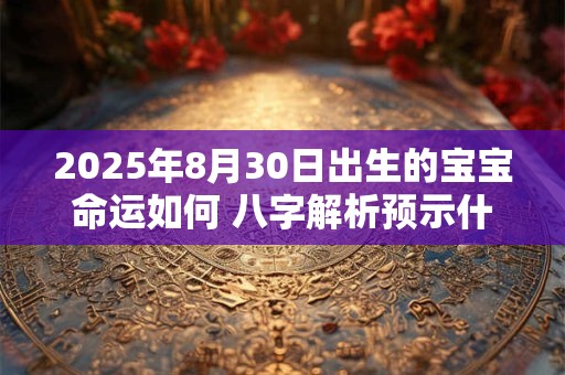 2025年8月30日出生的宝宝命运如何 八字解析预示什么