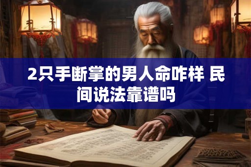 2只手断掌的男人命咋样 民间说法靠谱吗