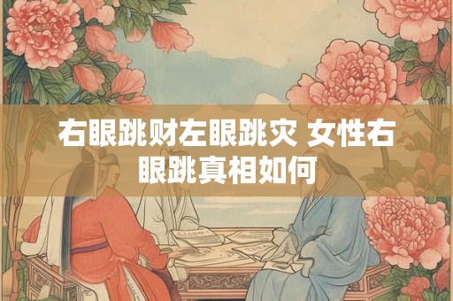 右眼跳财左眼跳灾 女性右眼跳真相如何
